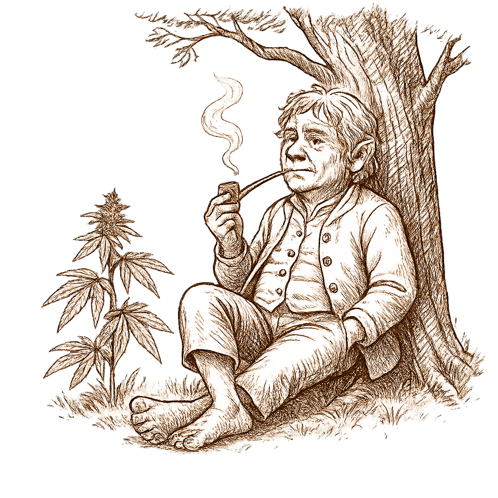 Bilbo Baggins Smoking a Pipe